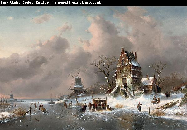 Charles Leickert Winter scene
